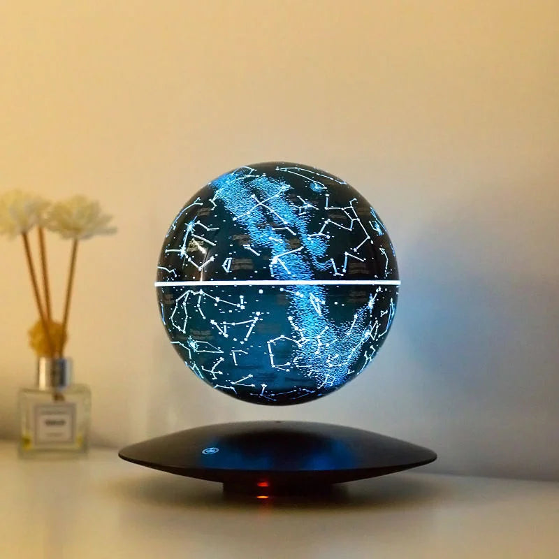 Levitating Lamp Magnetic Levitation Globe LED Earth Floating Lamp Rotating Globe Zodiac Bedside Light