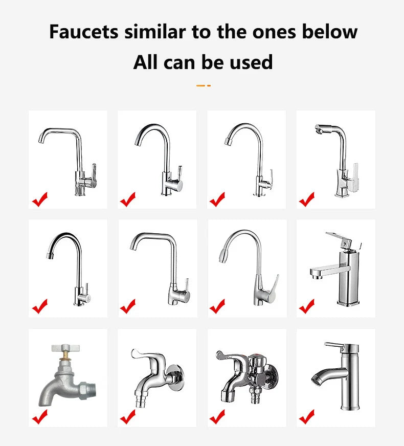 360° Rotating Kitchen Faucet Pressurized Anti-Splash Extended Filter Foam Universal Faucet Head Sprayer for Kitchen
