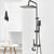 KEMAIDI Piano Key Shower Faucet Set Grey Shower System 4 Function Bathroom Rain Shower Combo Set Brass Bathtub Faucets Mixer