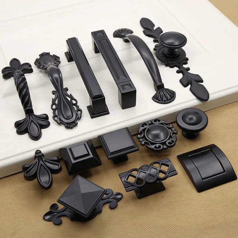 American Style Piano Black Hardware Cabinet Knob Handle European Style Garden Cabinet handle  Cabinet Knob Door Pull