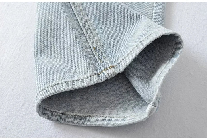 MiuKoMiYa Straight Leg Jeans For Women High Waist Gray Long Wide Denim Pants Vintage Blue Boyfriend Jeans