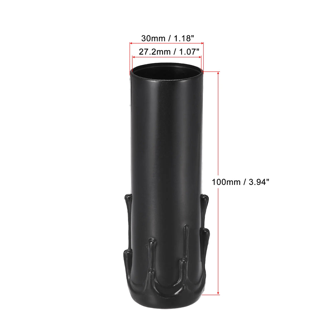 12Pcs Candle Tube Table Lamp Base Candle Lamp Holder Tube Candle Lamp Base Sleeve Candle Bulb Base Cover for E12 Chandelier