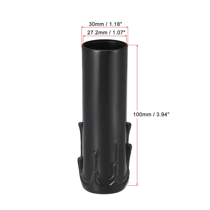 12Pcs Candle Tube Table Lamp Base Candle Lamp Holder Tube Candle Lamp Base Sleeve Candle Bulb Base Cover for E12 Chandelier