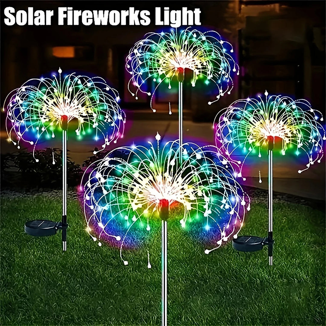 Solar Garden Lights Solar Firework Lights 90 LEDs Outdoor Waterproof for Garden Patio Walkway Pathway