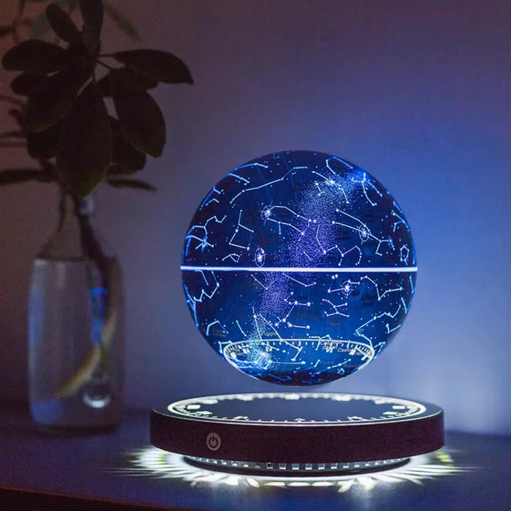 Levitating Lamp Magnetic Levitation Globe LED Earth Floating Lamp Rotating Globe Zodiac Bedside Light