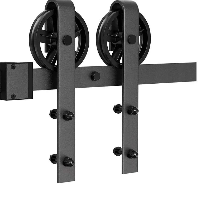 Sliding Barn Door Hardware Hanger Tracks Set, Kitchen Track Kit, Track System, Carbon Steel