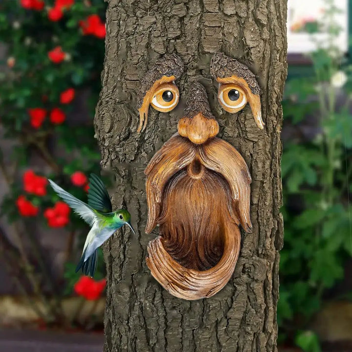 Tree Monster Bird Feeder Outdoor Courtyard Yard Garden  Whimsical Tree Hugger Sculpture