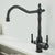 3 in 1 Kitchen Filter Faucet Pure Water 360 Rotation Kitchen sink Crane Dual Handle Dual Water Functions Mode Filter Mixer Taps