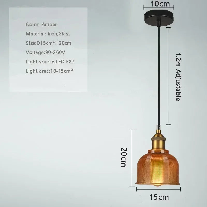 Nordic Glass Pendant Light Modern Brass Creative minimalist Chandelier For Dinning Room E27 Transparent Lampshade  Restaurant
