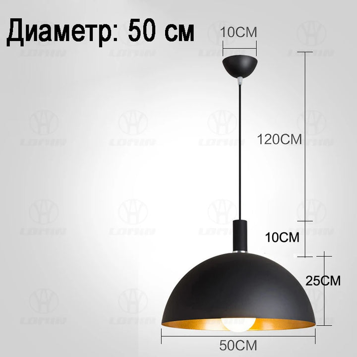 GEW Nordic Retro Industrial Black Ceiling Pendant Lamp E27 Restaurant Dining Table Bar Decorative Pendant Lighting Fixture