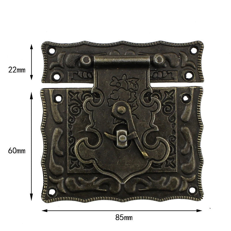 2Pcs New Antique Bronze Padlock Latch Hasp Vintage Hasp Furniture Clasp Lock