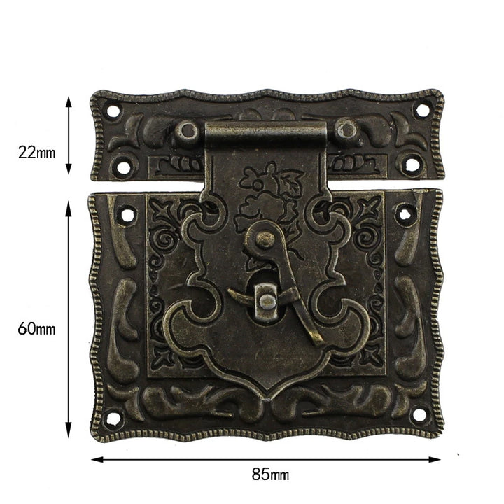 2Pcs New Antique Bronze Padlock Latch Hasp Vintage Hasp Furniture Clasp Lock