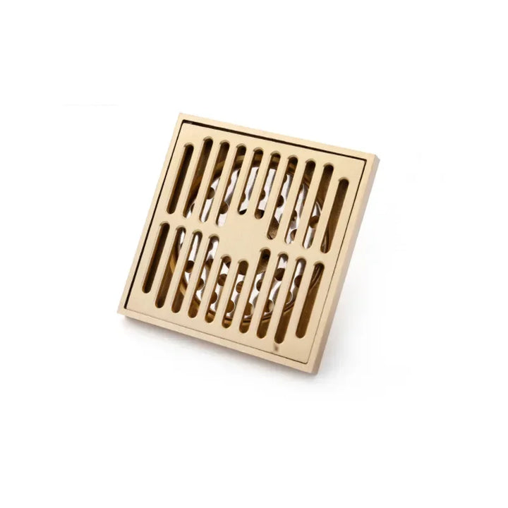 10*10cm Golden Floor Drain  Brass Prevention Odor Thickening Drain Shower Bathroom Drainage Balcony Washing Machine Floor Drain