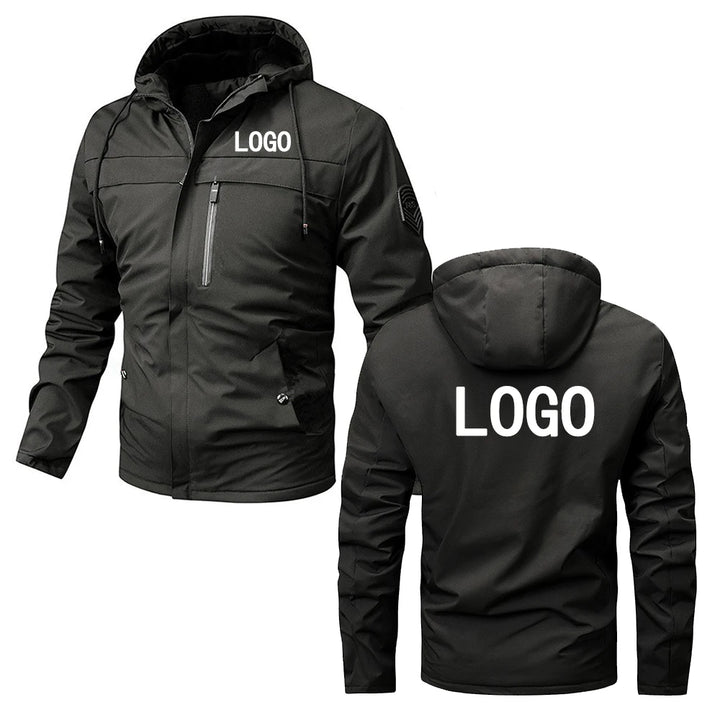 Customize your logo, spring and autumn outdoor trendy jackets, unisex zippered hooded jackets, outdoor sports hiking jackets