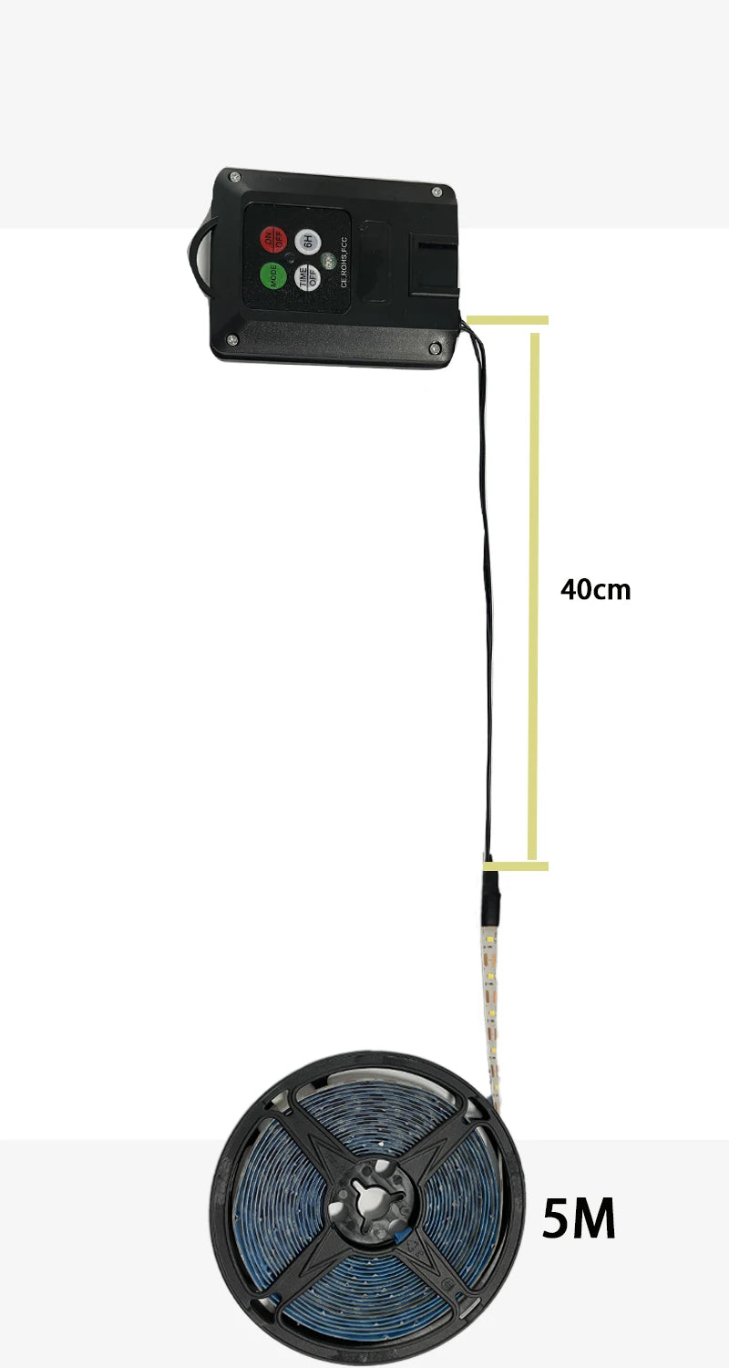 Outdoor Solar LED Strip Light Strip With IP65 Waterproof 5M Light Strip Suitable for Outdoor Courtyard Decoration LED Lights