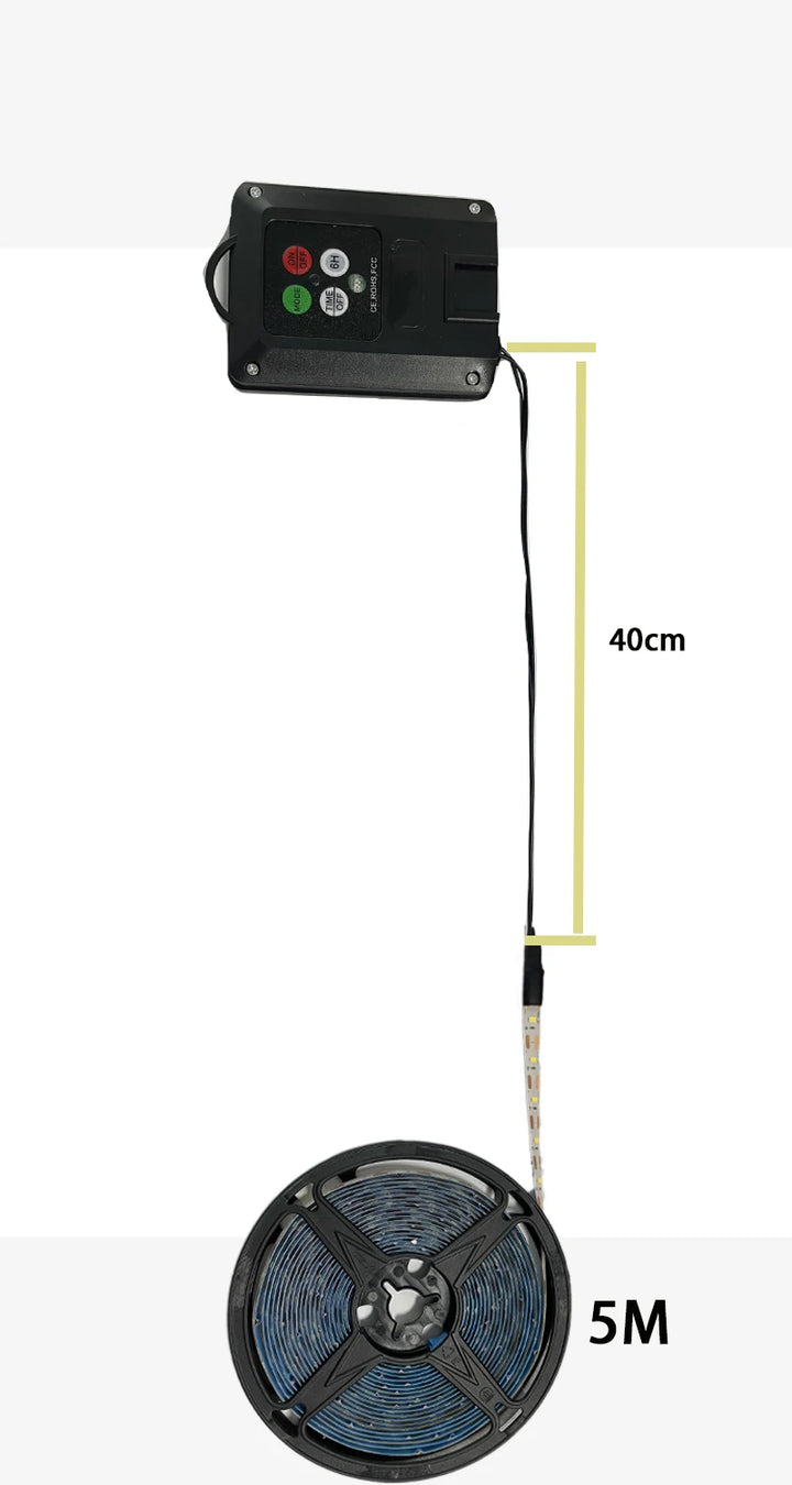 Outdoor Solar LED Strip Light Strip With IP65 Waterproof 5M Light Strip Suitable for Outdoor Courtyard Decoration LED Lights
