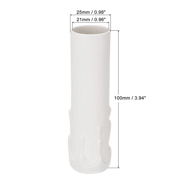 12Pcs Candle Tube Table Lamp Base Candle Lamp Holder Tube Candle Lamp Base Sleeve Candle Bulb Base Cover for E12 Chandelier