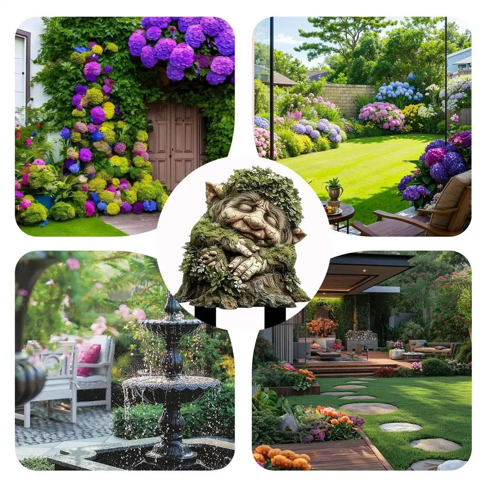 Tree Elfs Garden Stake Fairy Garden Stake Decoration Acrylic Yard Sign 2D Flat Spring Lawn Signs Garden Yard Lawn Decoration