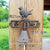 Nordic Rural Retro Welcome Double-sided Listing Doorbell Welcome Cast Iron Wrought Iron Doorbell Hand Bell