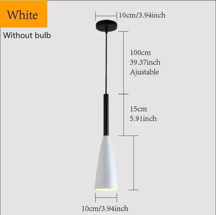Nordic Style Simple Modern Single Head Three Head Home Black and White Gray Restaurant Lamp Bedroom Lamp Bar Small Chandelier