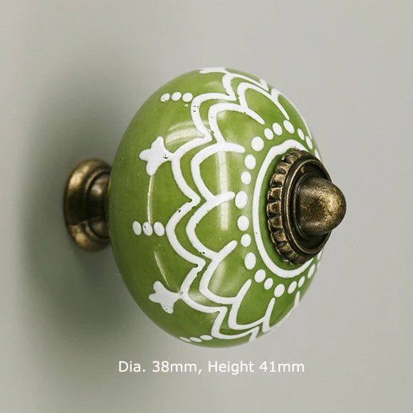 Vintage Ceramic  Kitchen Cupboard Door Drawer Knob Pull Hardware