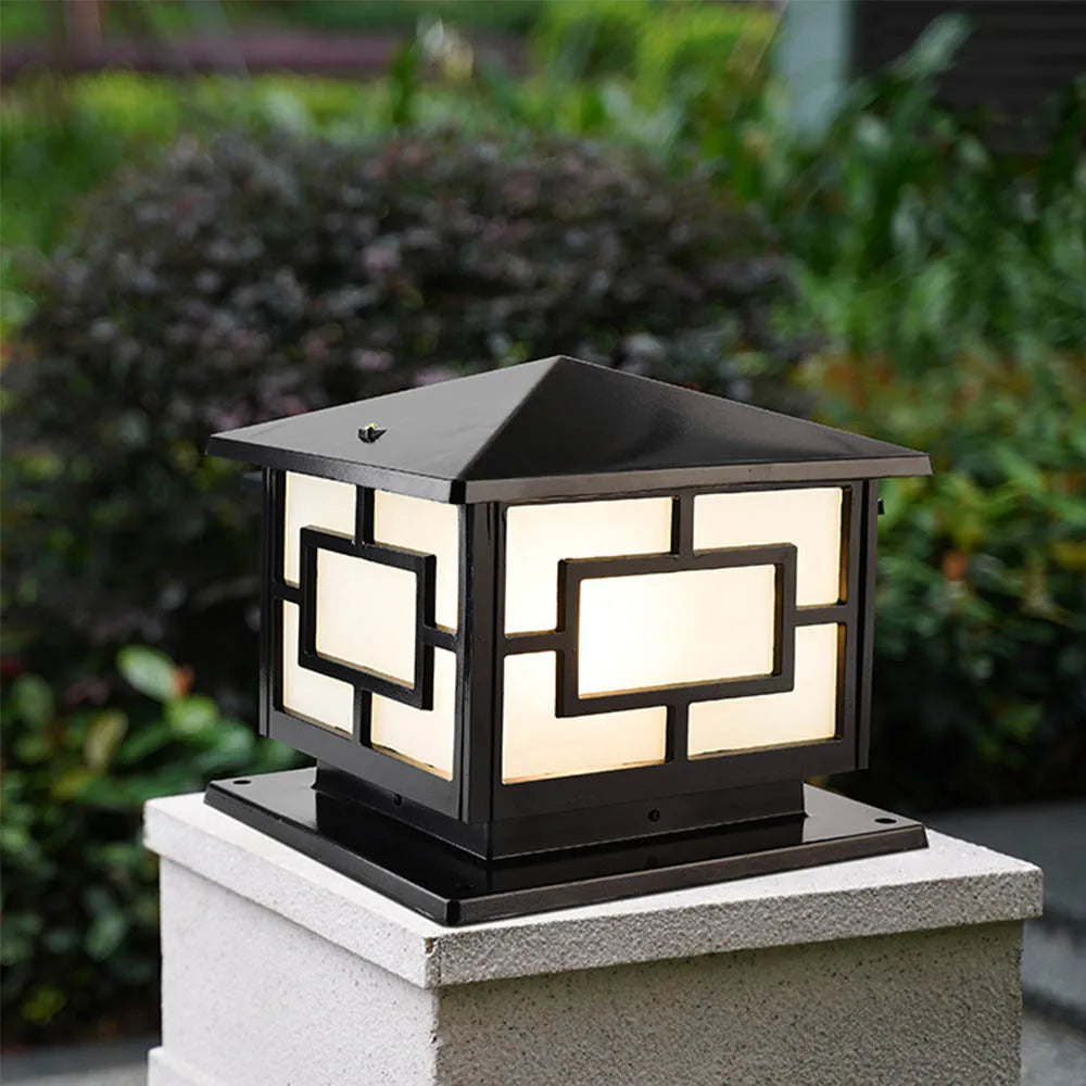 Outdoor Garden Pillar Lamp European Style Decor Courtyard Light Antique Waterproof Door Post Lamp Rainproof Fence Pillar Light