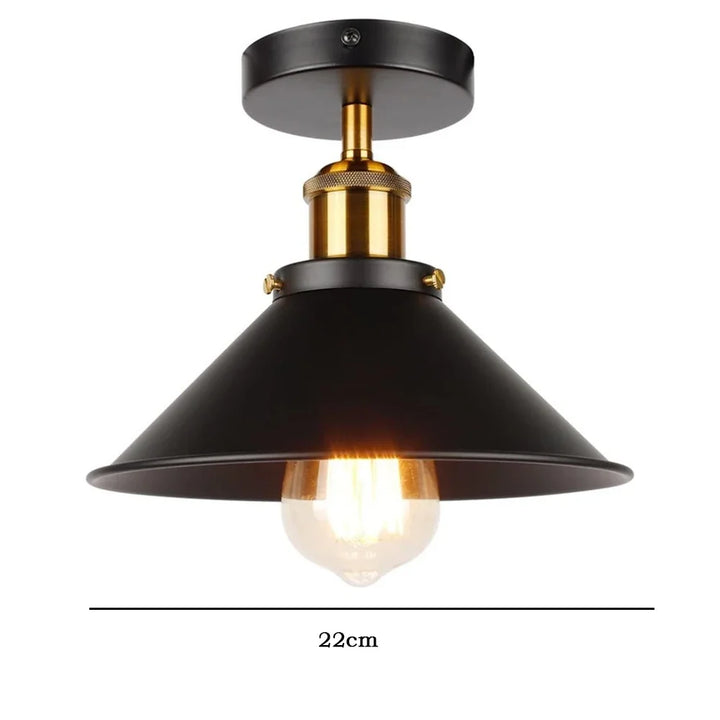 JOYINLED Industrial Chandelier Vintage Retro Black Pendant Light Shade Loft Iron Umbrella Kitchen Bar Hanging Ceiling Light