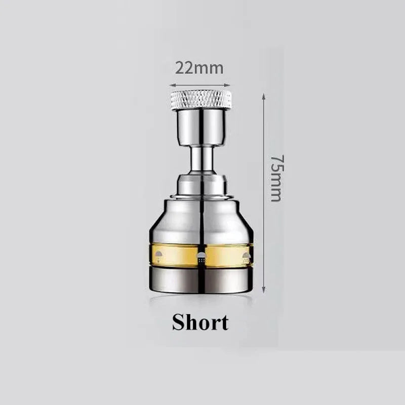 Faucet Splash-proof Gold Edge Half-copper Universal Extension Tube Kitchen Extension Shower Bubbler Booster Water Nozzle