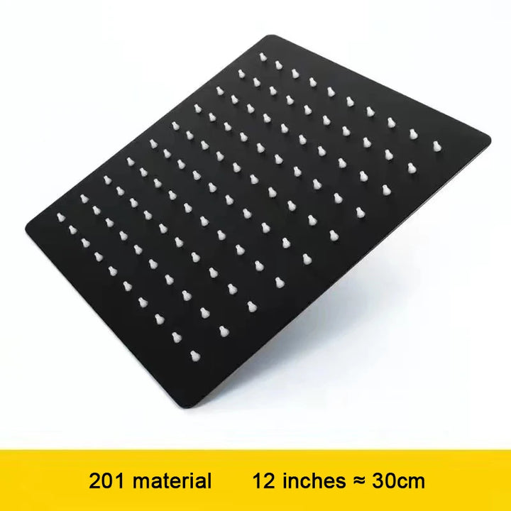 4/6/8/10/12 Inch Pressurized Rain Shower Head Stainless Steel Square Round Rain Shower Head Large Water Outlet Shower Head