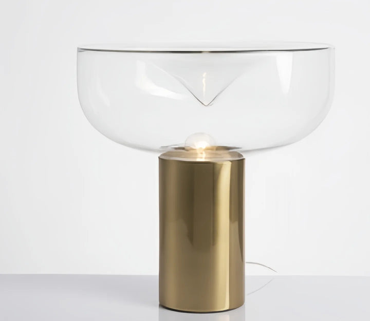 Nordic postmodern creative glass living room table lamp model room bedroom bedside lamp simple light luxury gold decorative lamp