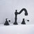 Basin Faucets Oil Rubbed Bronze Deck Mounted Widespread Bathroom Sink Faucets 3 Hole Double Handle Hot And Cold Water Tap tsf543