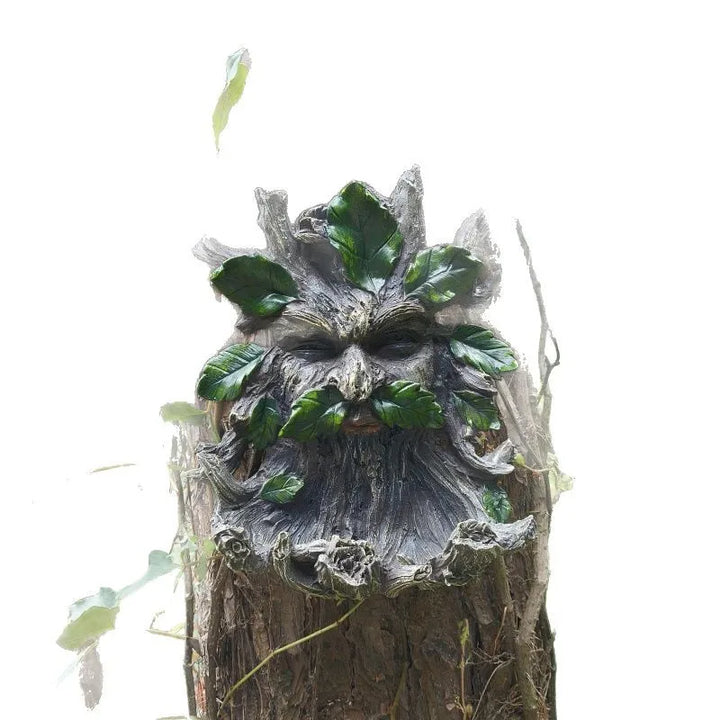 Big Face Tree Spirit Tree Monster Tree Demon Bird Feeder Resin Crafts Outdoor Courtyard Tree Decoration Pendant Garden Hanging