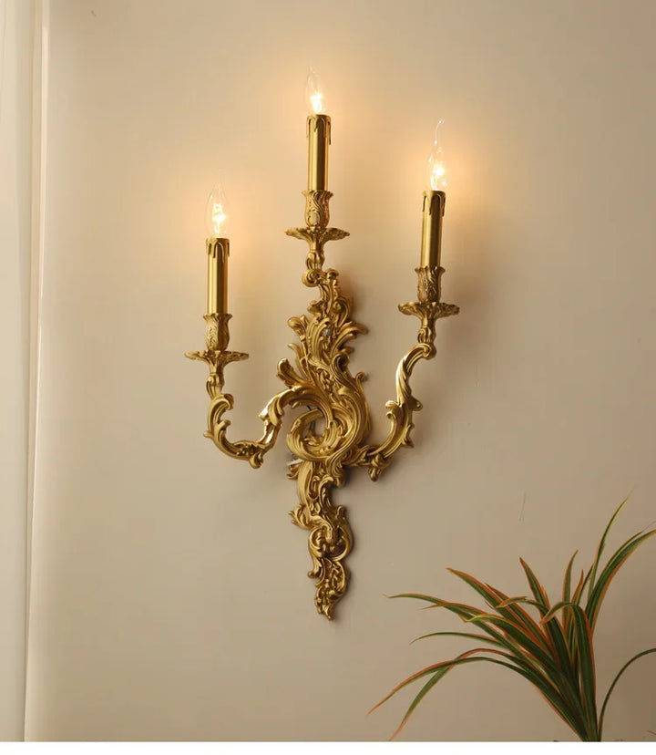 Nordic Copper Wall Lamps Living Dining Room Bedroom Bedsides Lights Corridor Retro Loft Villa Home Decor
