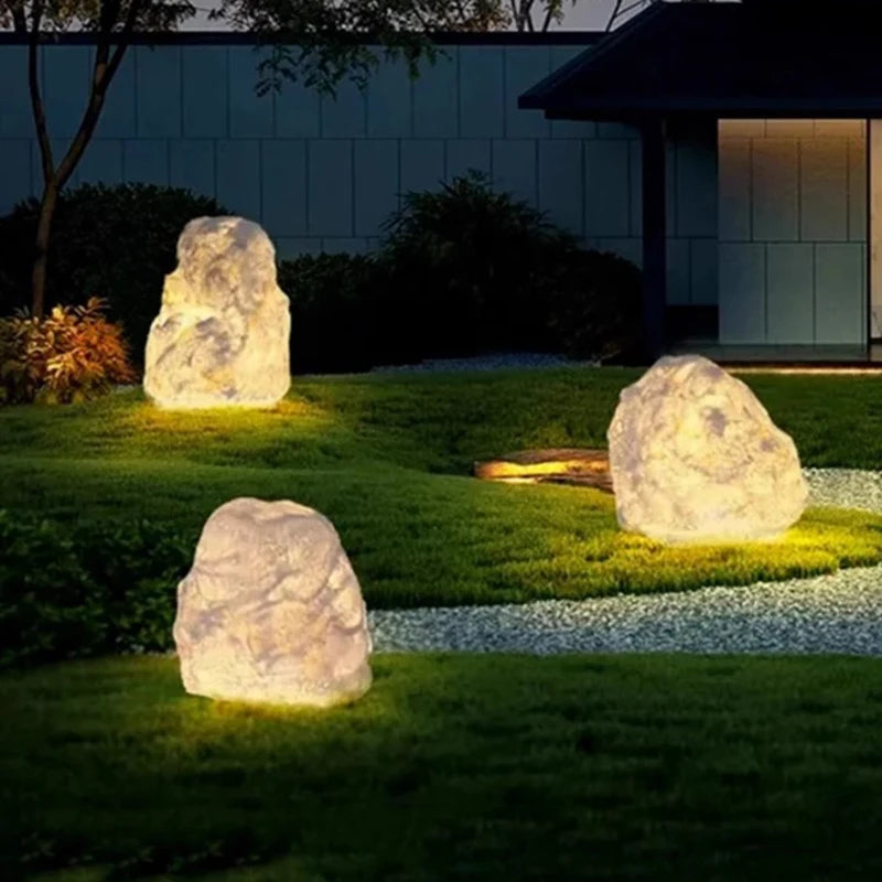 Luminous Stone Lamp Lawn Solar LED Outdoor Lighting Non Solar Lamp Outdoor Garden Decoration Outdoor Garden Light