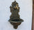 Antique Gold Cast Iron Wall Mounted Hand Sink Farm House Home Garden Decor Heavy Metal Wash Stand