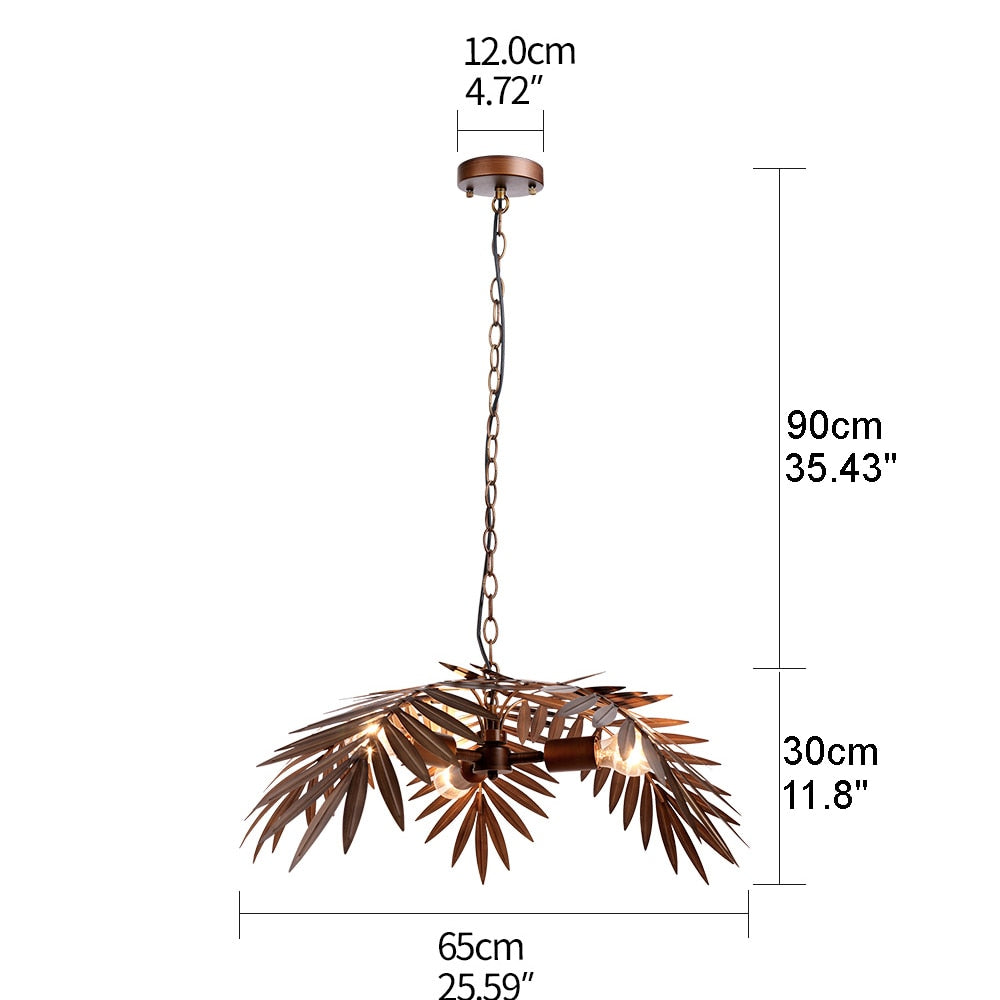 Modern Loft coconut tree leaf chandelier E27 industrial creative hanging lamp for living room restaurant bedroom lobby hotel