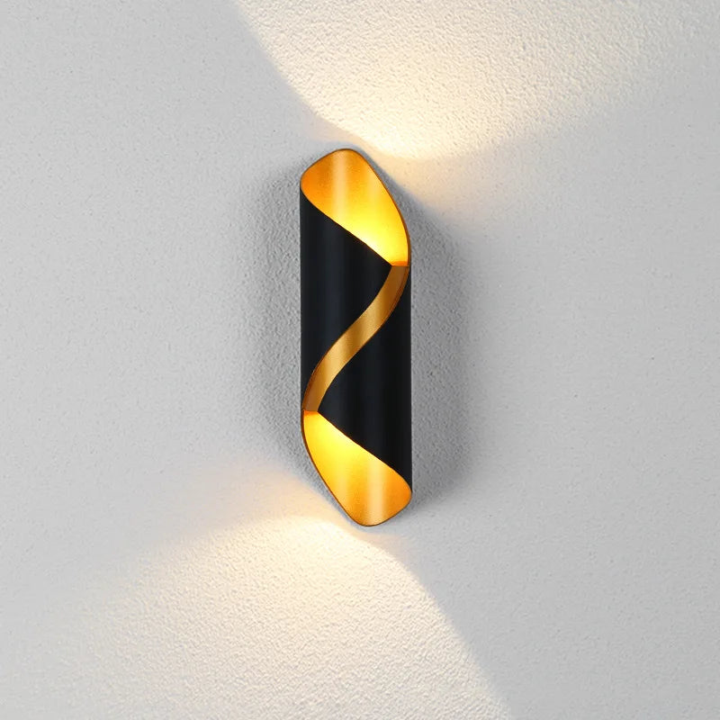 Creative Spiral Design LED Wall Light 10W Indoor Outdoor Waterproof Lamp Modern Nordic Terrace Corridor Courtyard Decor Lights