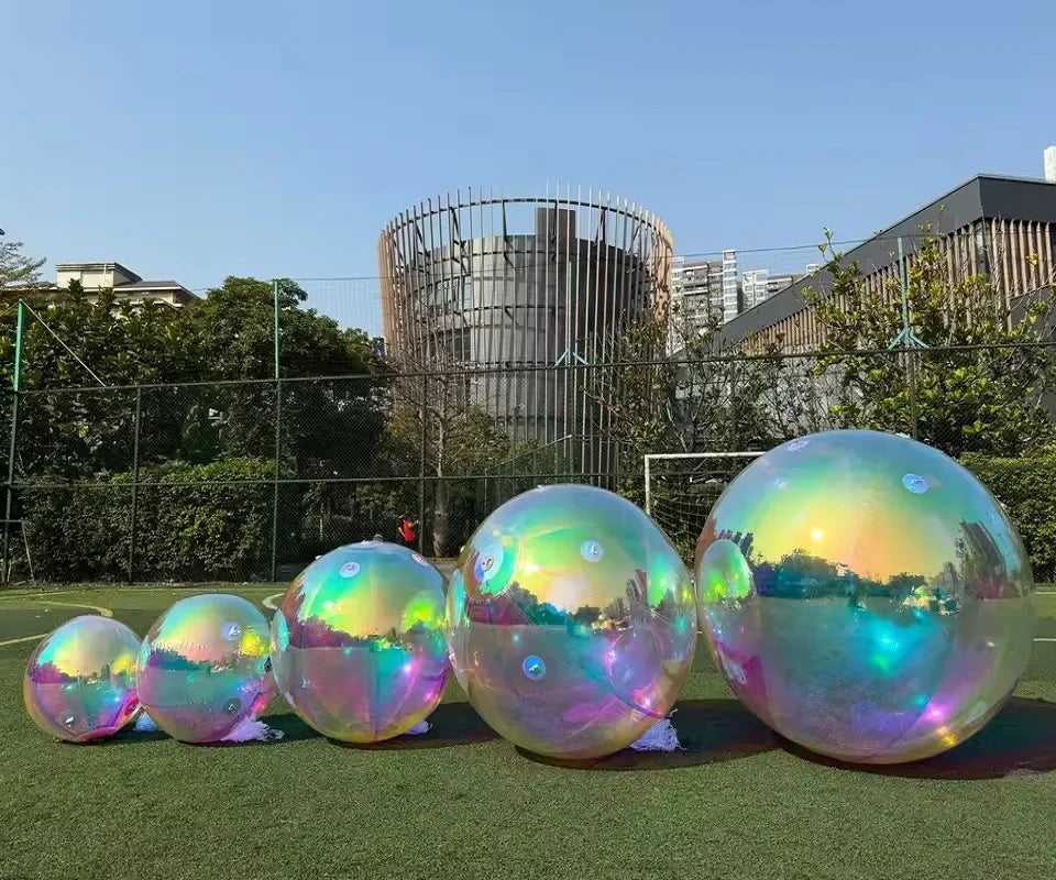 Giant event decoration PVC ball mirror balloon, inflatable reflective ball, shiny inflatable mirror ball