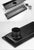 Black Floor Drain 304 Stainless Steel Shower Drain Long Strip Odor Proof Bathroom Floor Drainage Large Displacement