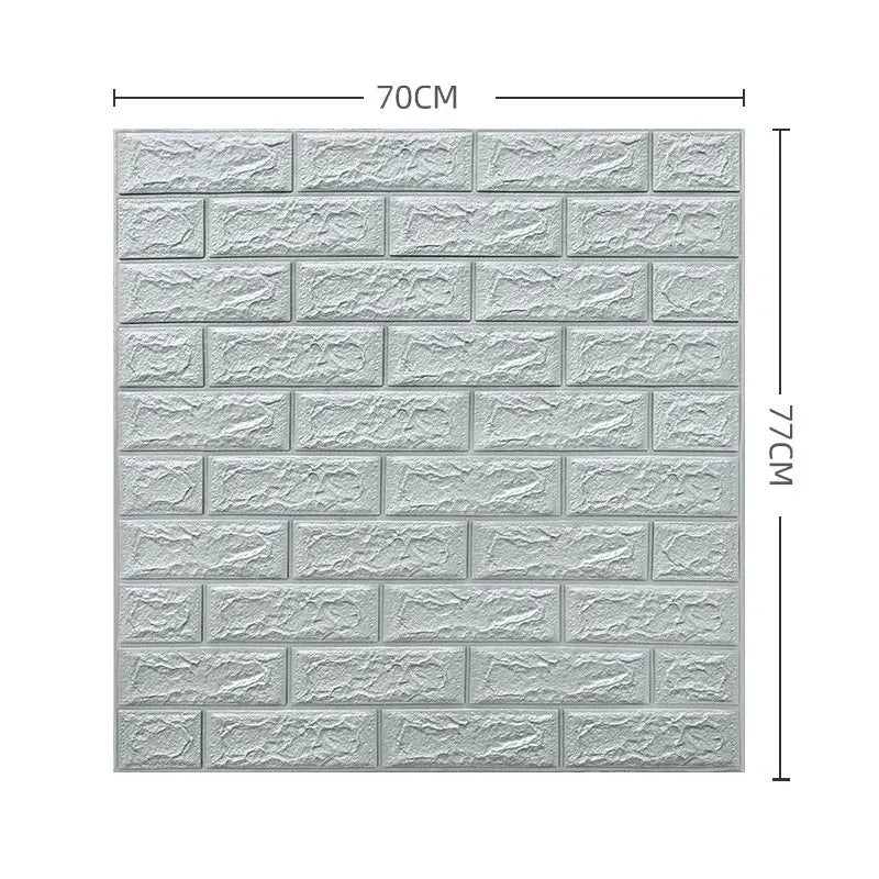 5/12PCS Self Adhesive Wallpaper Peel And Stick 3D Wall Panel Living Room Brick Stickers  Brick Paper Home Decor