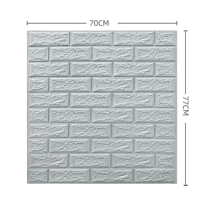 5/12PCS Self Adhesive Wallpaper Peel And Stick 3D Wall Panel Living Room Brick Stickers  Brick Paper Home Decor