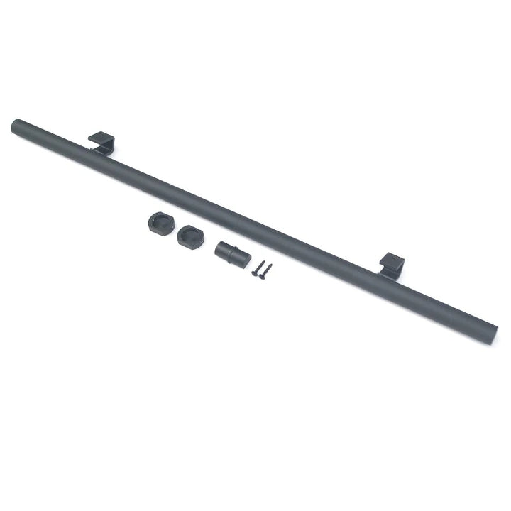 4FT(122cm) Hook on Rolling Library Ladder Hardware Kit with 87"(2.2M) Metal Ladder,Sliding Track Kit,Floor Roller with Brake