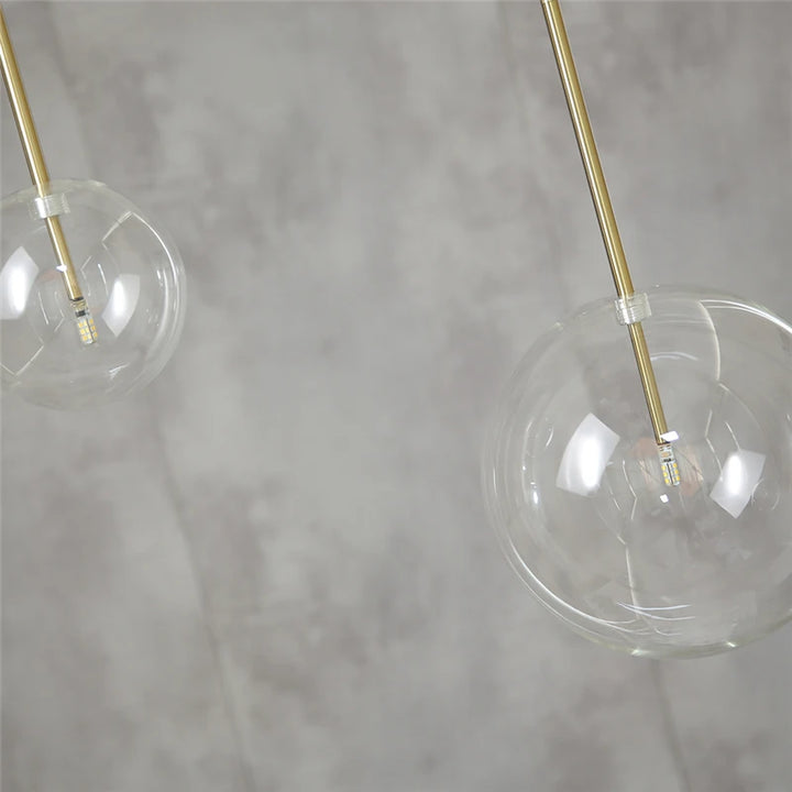 Nordic Clear Glass Pendant Lights Globe Chrome Glass Ball Pendant Lamp Dining Room Kitchen Hanging Lamp decor lighting fixtures