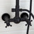 KEMAIDI Bathroom Black Shower Set Wall Mounted 8" Rainfall Shower Faucet 3-functions 2 Cross Handles Solid Brass Shower Fixtures
