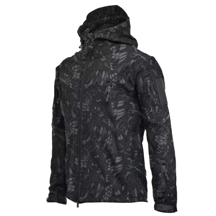 Shark Skin Soft Shell Jackets Men  Windproof Waterproof Jacket Hooded Bomber Coats