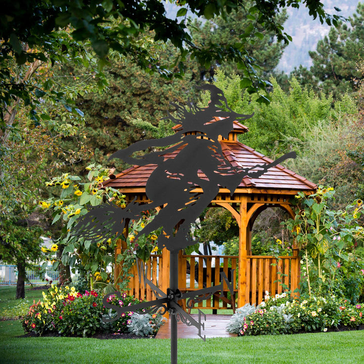 Wind Direction Indicator Witch Vane Farmhouse Wrought Iron Weather Vanes for Roofs