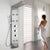 KEMAIDI Black Column  Shower Faucet Bath Shower System Temperature Digital Display LED Shower Panel Body Massage Jets 12 Choice