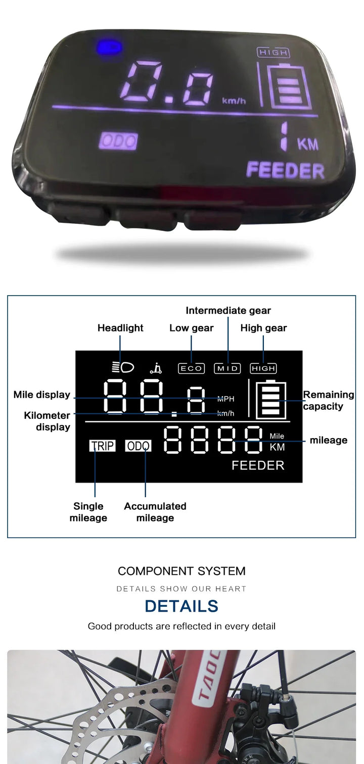 AKEZ Electric Bicycle 36V13AH Lithium Battery 350W Brushless motor Adult E-Bike 26Inch Thin tire Urban Commuting Electric Bike
