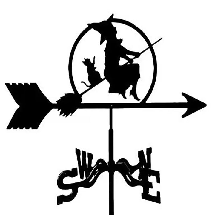Metal Weathervane,Witch Iron Weather Vane,Sea Rover Wind Direction Indicator,Garden Outdoor Roof Decoration,