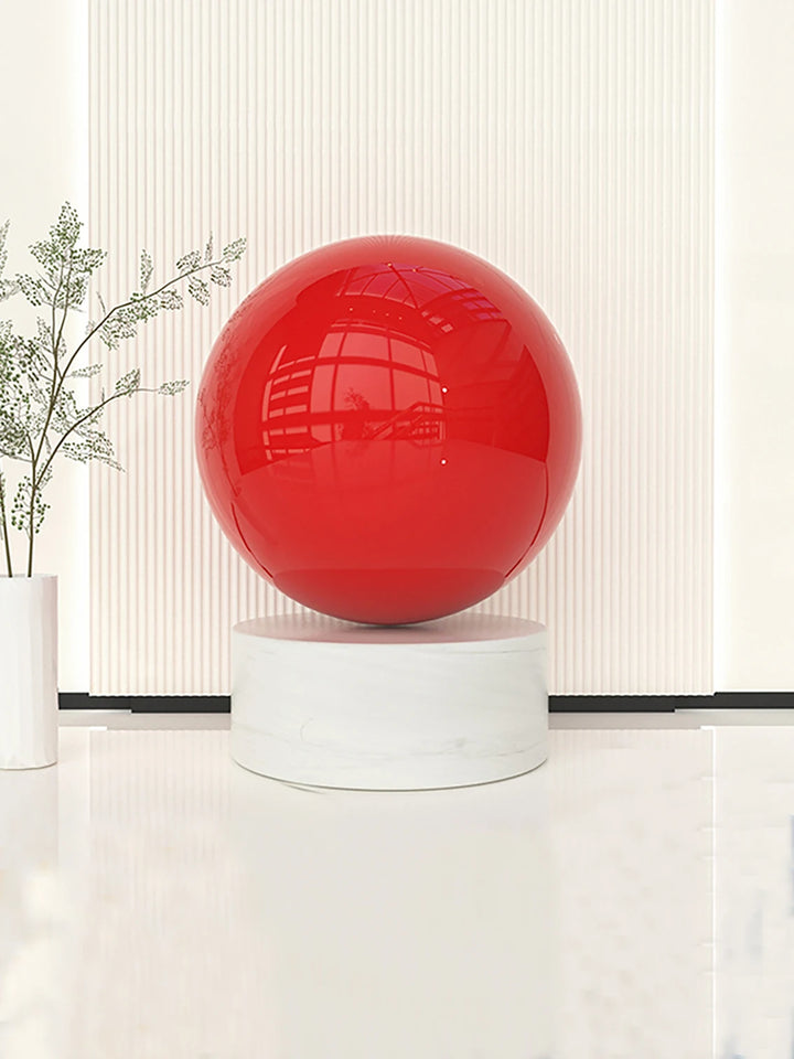 1-3Pcs 304 Stainless Steel Red Hollow Ball Mirror Metal Ball